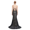 Starzz 2016 sem molas pretas brilhantes Sequins Backless vestido de bola formal vestido de noite ST000072-1